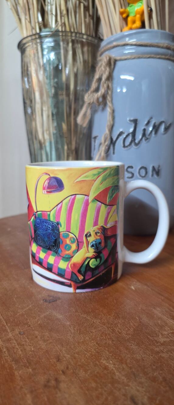 Vintage 1999 Ron Burns "Little Orphan Animals" Coffee Mug